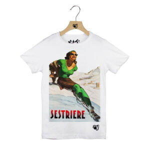 SESTRIERE POSTER BAMBINO BIANCO SESTRIERE POSTER