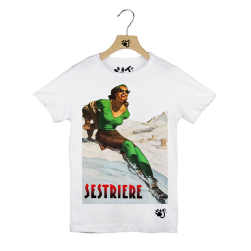 SESTRIERE POSTER BAMBINO BIANCO SESTRIERE POSTER